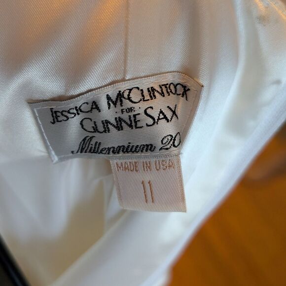 Vintage Y2K Gunne Sax Prom Gown Corset Rhinestone Glitter Princess Bridal 11 - Picture 8 of 12